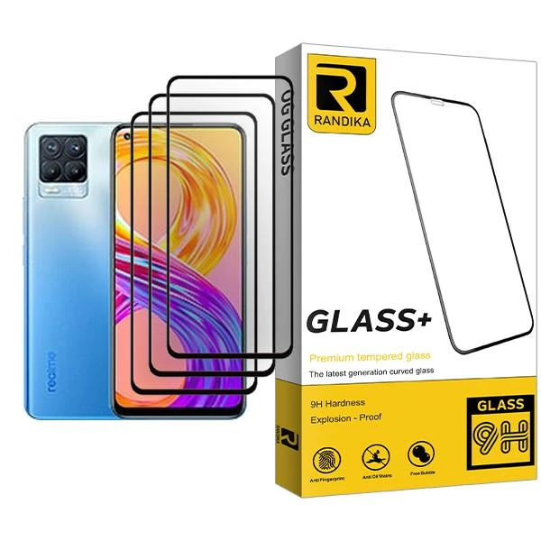 محافظ صفحه نمایش راندیکا مدل Glass MIX003 مناسب برای گوشی موبایل ریلمی 8 Pro بسته سه عددی