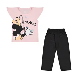 ست تی شرت و شلوار دخترانه سون پون مدل 1391783-84