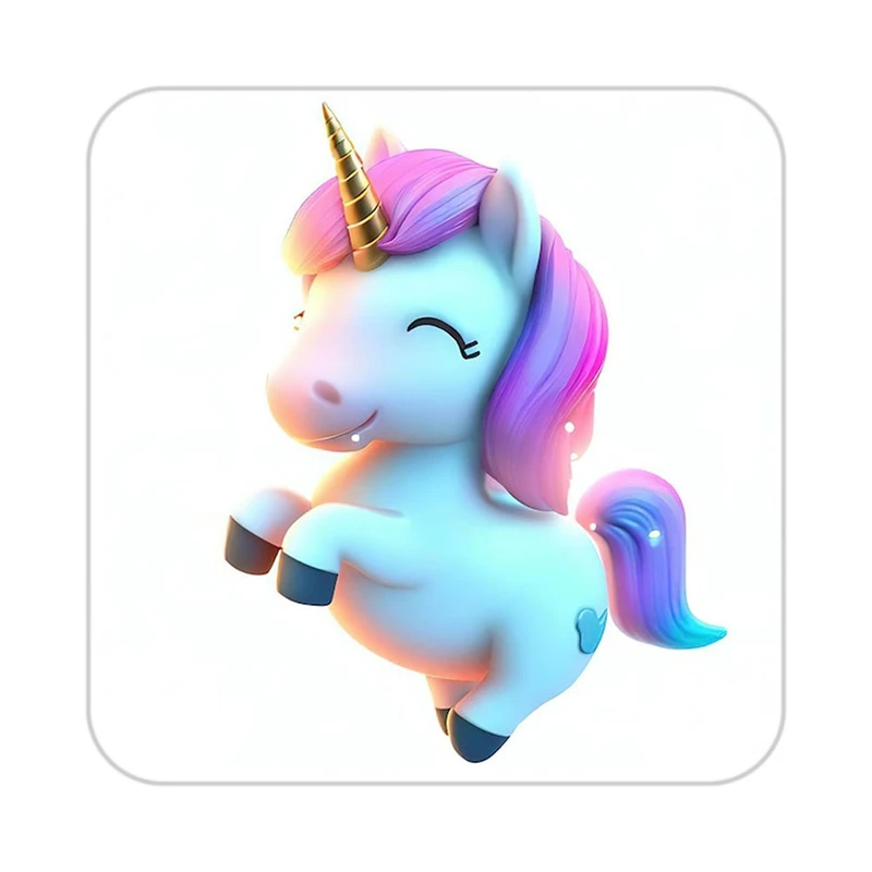 زیر لیوانی کاکتی طرح اسب تک شاخ و یونیکورن مدل mp33176