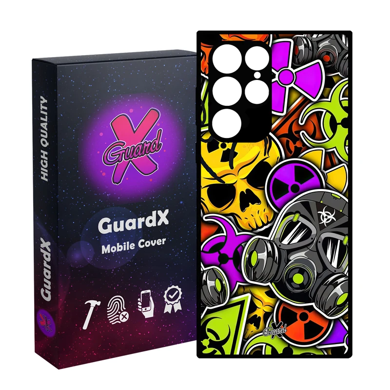 کاور گارد ایکس طرح ماسک مدل Glass10591 مناسب برای گوشی موبایل سامسونگ Galaxy S22 Ultra