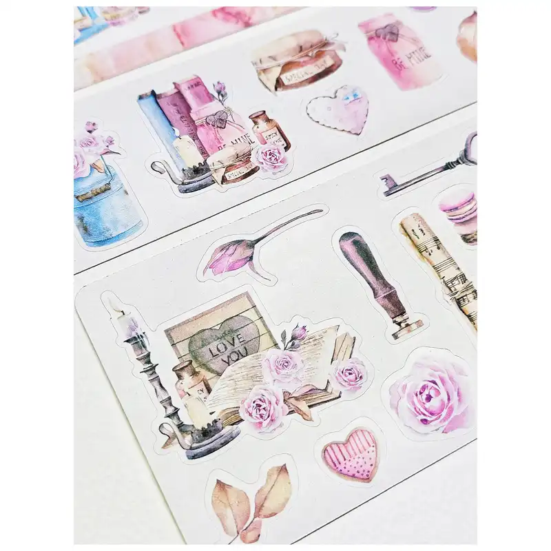 برچسب کاترینکا طرح برش خورده بولت ژورنال و اسکرپ بوک مدل LOVE YOU بسته 50 عددی