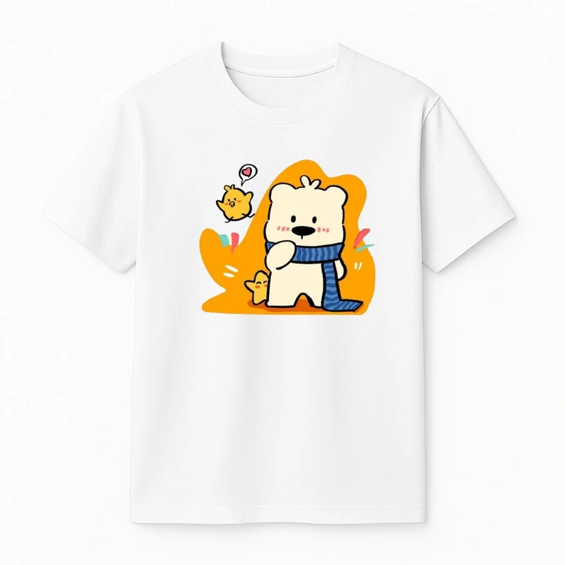 تی‌شرت آستین کوتاه پسرانه مدل خرس و جوجه کد v22 