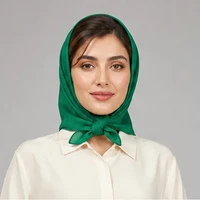 روسری نخ زنانه مدل مینی اسکارف نخی ساده کد 1 با طول و عرض 70x70 سانتی&zwnj;متر