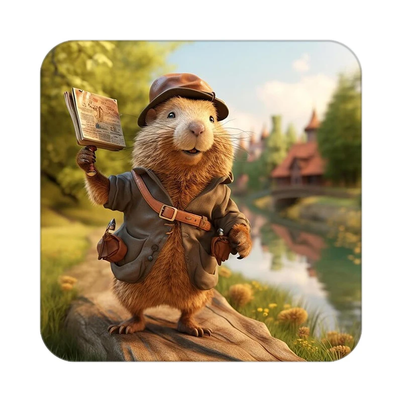 زیر لیوانی کاکتی طرح حیوانات کارتونی مدل mp27397