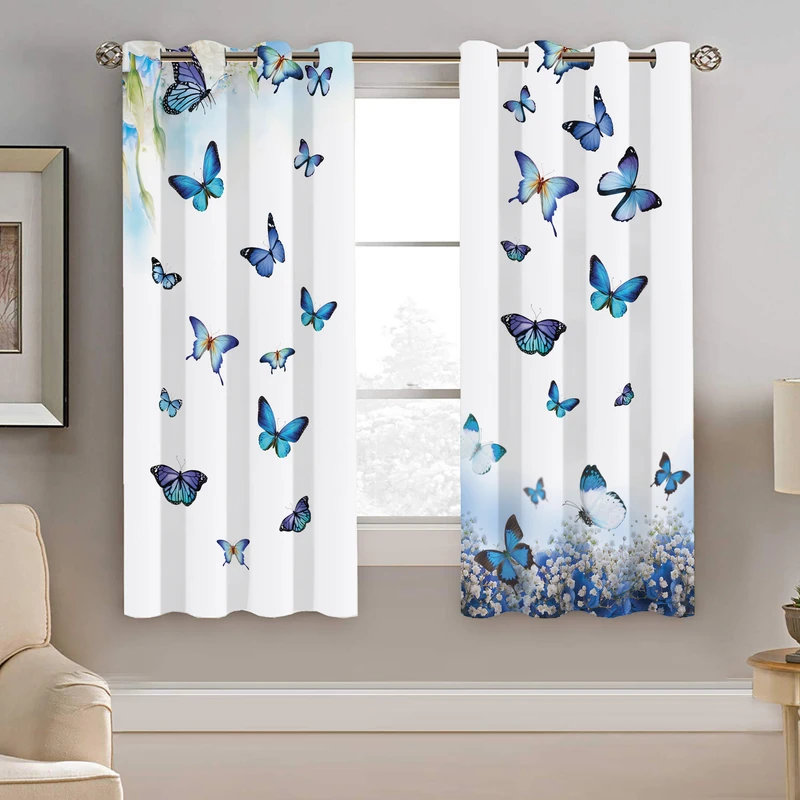 پرده نیروانا طرح پروانه مدل هازان کد 8832 سایز 140×200 سانتی متر