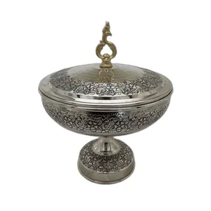 شکلات خوری قلمزنی  مسی مدل گلریز کد ۲۴۳۴-۲