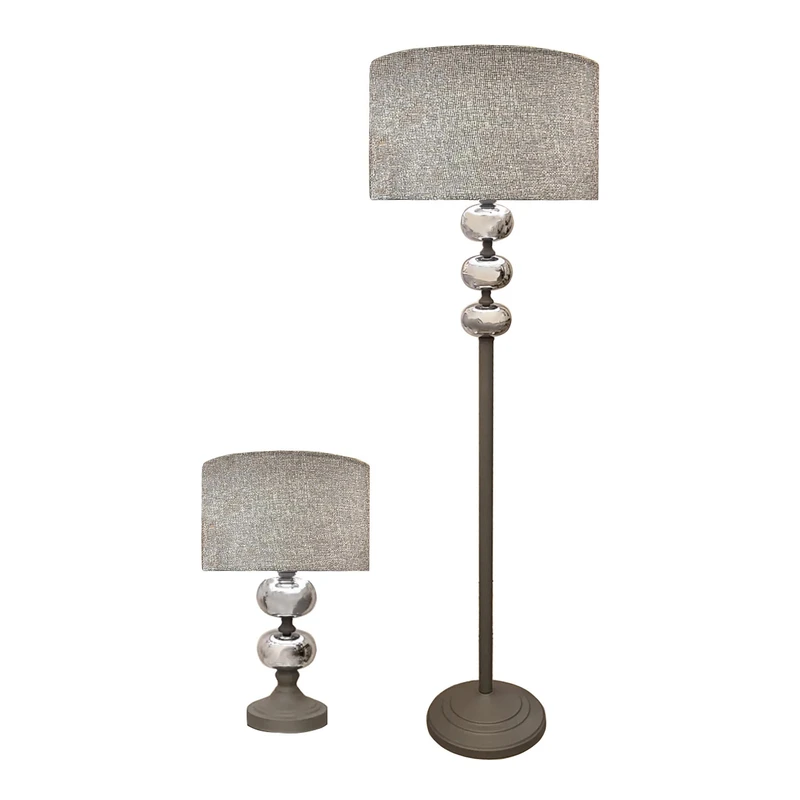 آباژور ایستاده و رومیزی مدل 3105S/2105S//GY/Melange بسته 2 عددی