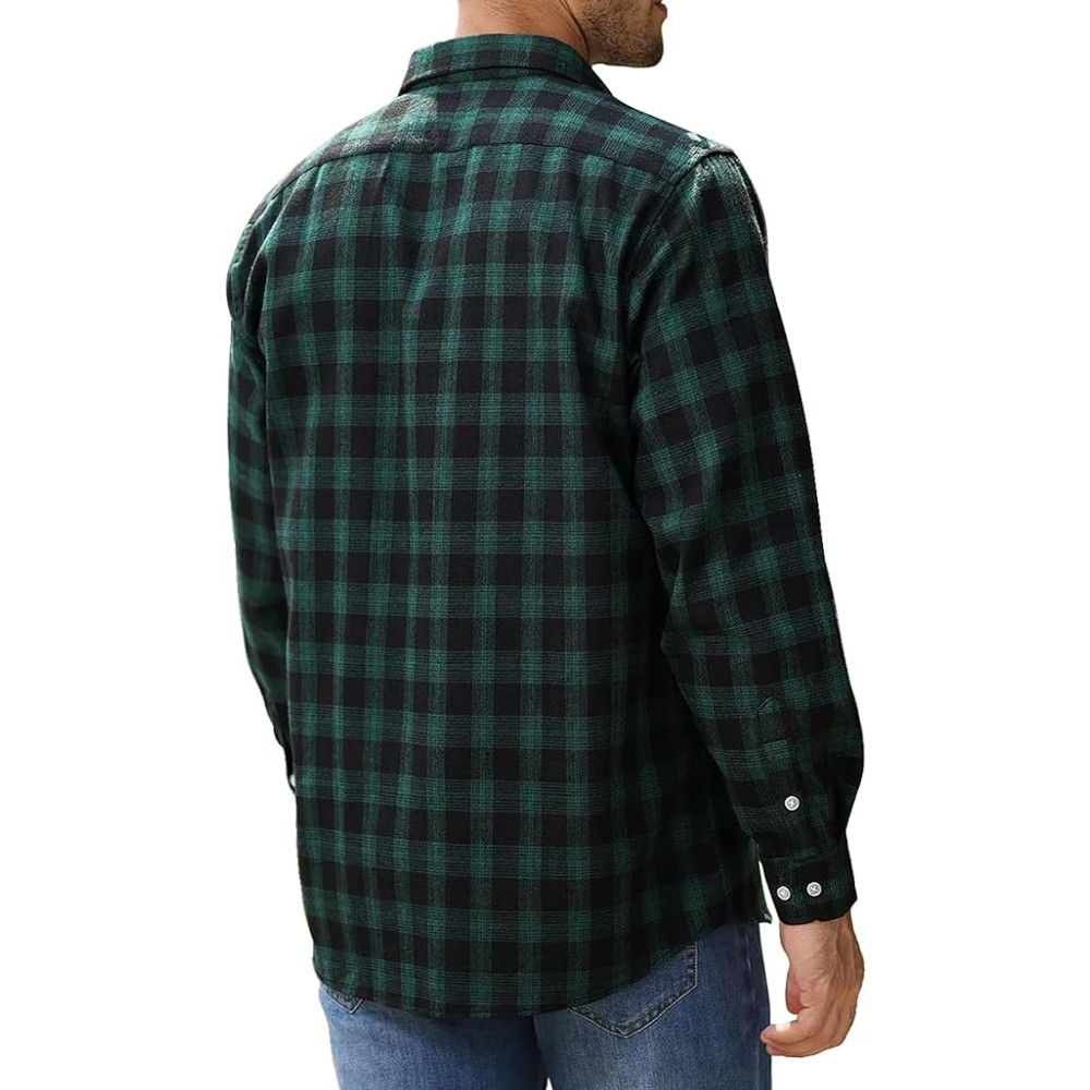 پیراهن آستین بلند مردانه هومنیتی مدل WYMSHI8232-DKGRN -  - 2