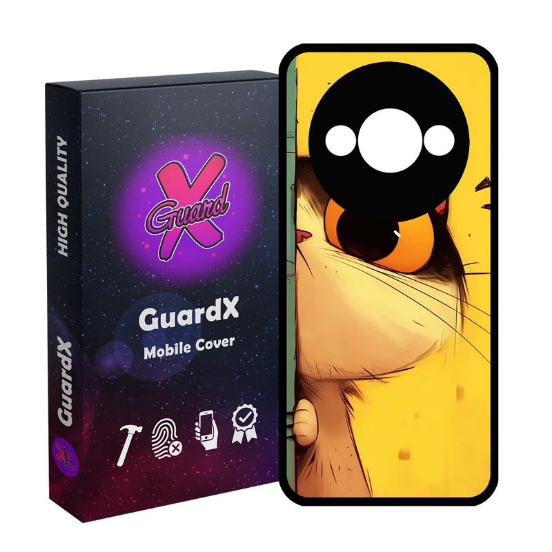 کاور گارد ایکس طرح Cat مدل  Glass10781 مناسب برای گوشی موبایل شیائومی Redmi A3 4G/ A3X 4G/ C61