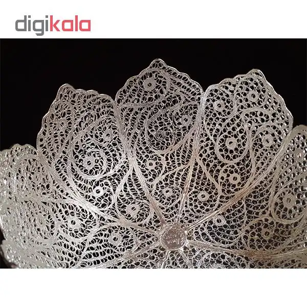 کاسه آجیل خوری ملیله کاری مدل هشت پر کد 13