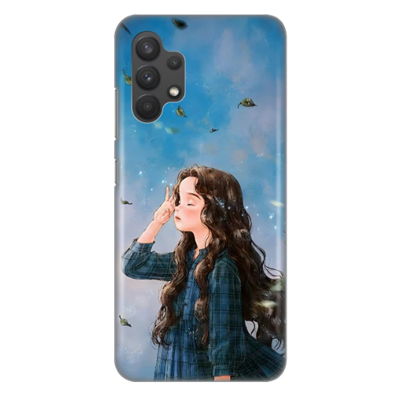 کاور طرح دختر و باد کد DIMO-037 مناسب برای گوشی موبایل سامسونگ Galaxy M32 5G / Galaxy A32 5G