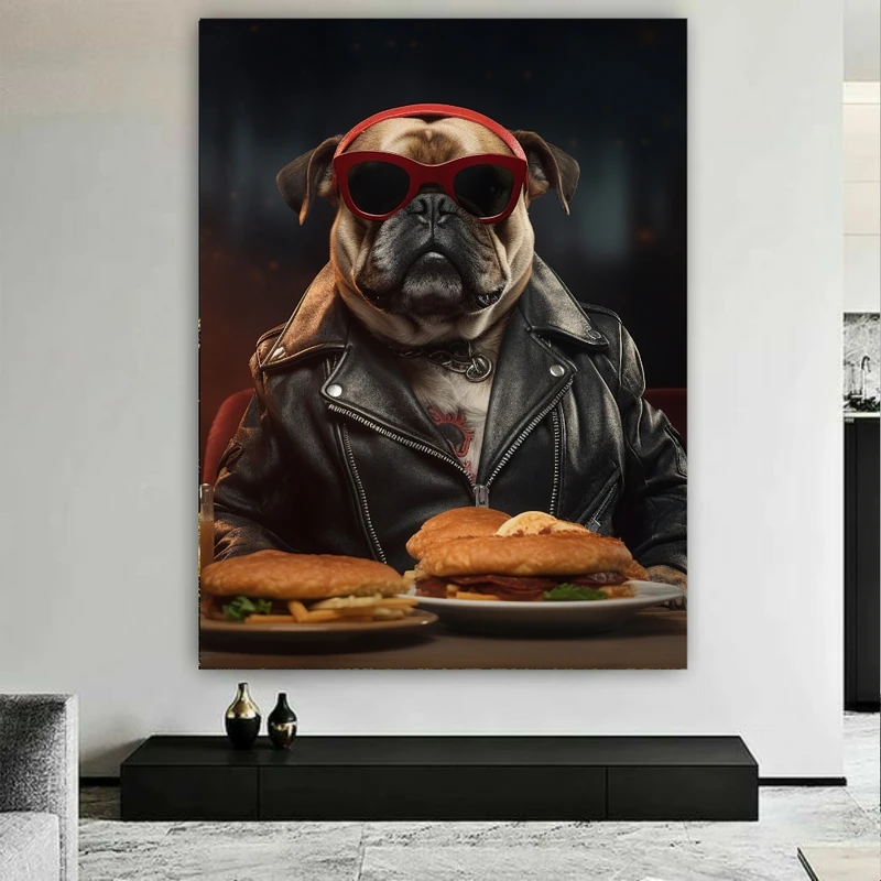 تابلو بوم طرح سگ گنگ مدل خوشتیپ کد BK24131