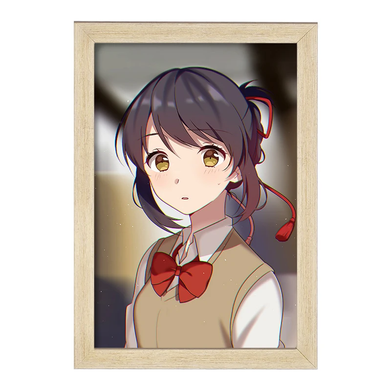 تابلو خندالو مدل میتسویا میامیزو انیمه یورنیم Your Name  کد 16296