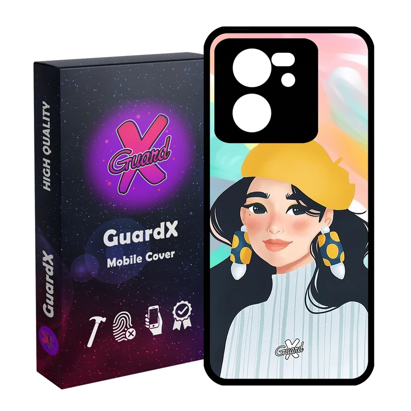 کاور گارد ایکس طرح دختر مدل Glass10261 مناسب برای گوشی موبایل شیائومی 13T/13T Pro/Redmi K60 Ultra