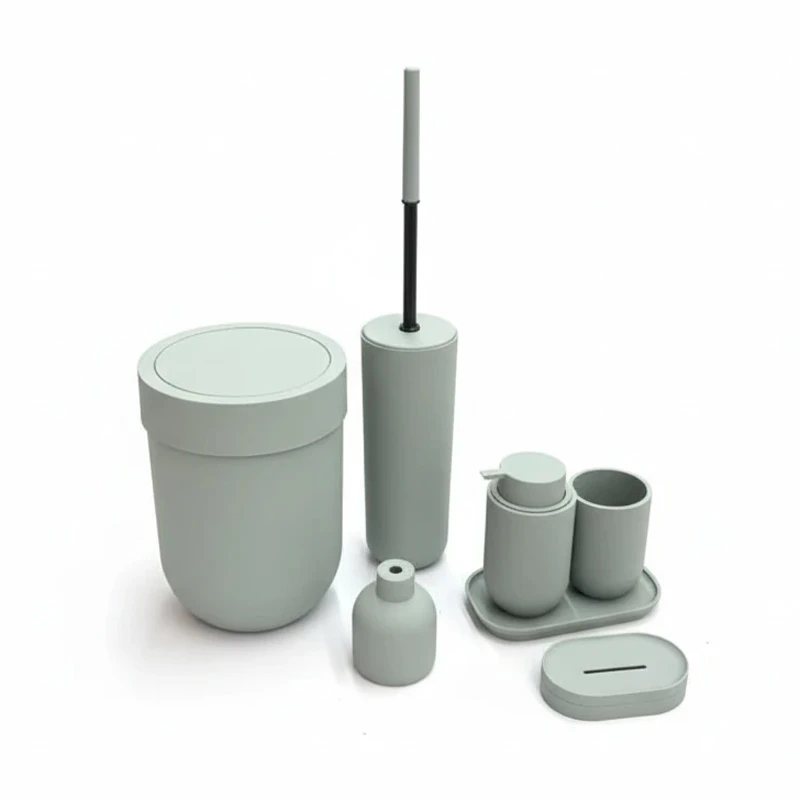 ست سرویس بهداشتی 7 تکه دلفین مدل Nl-720-gre