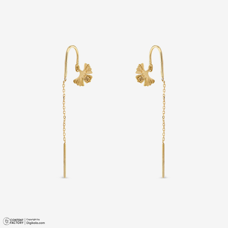 گوشواره بخیه‌ای طلا 18 عیار زنانه جواهری راز مدل 2412-35 - 3