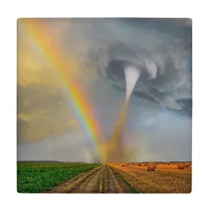 زیر لیوانی  طرح رنگین کمان و گردباد کد    6147617_5393