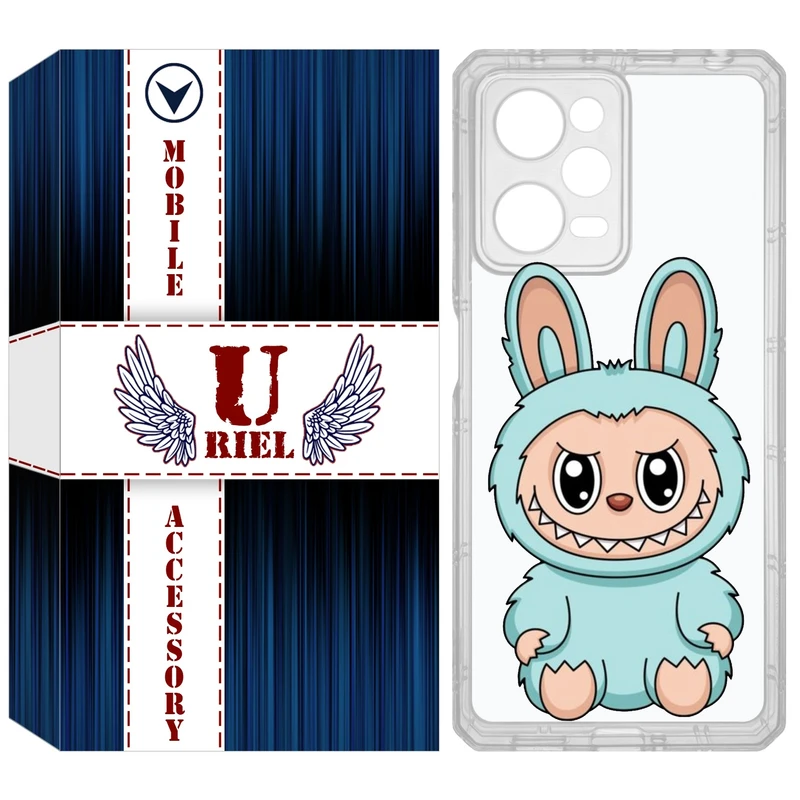 کاور یوریل مدل Clear کد 144 طرح لبوبو Labubu مناسب برای گوشی موبایل شیائومی Poco X5 Pro / Redmi Note 12 Pro / Note 12 Pro Plus