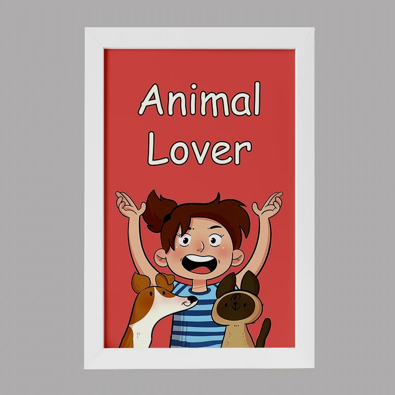 تابلو خندالو مدل Animal Lover کد F133