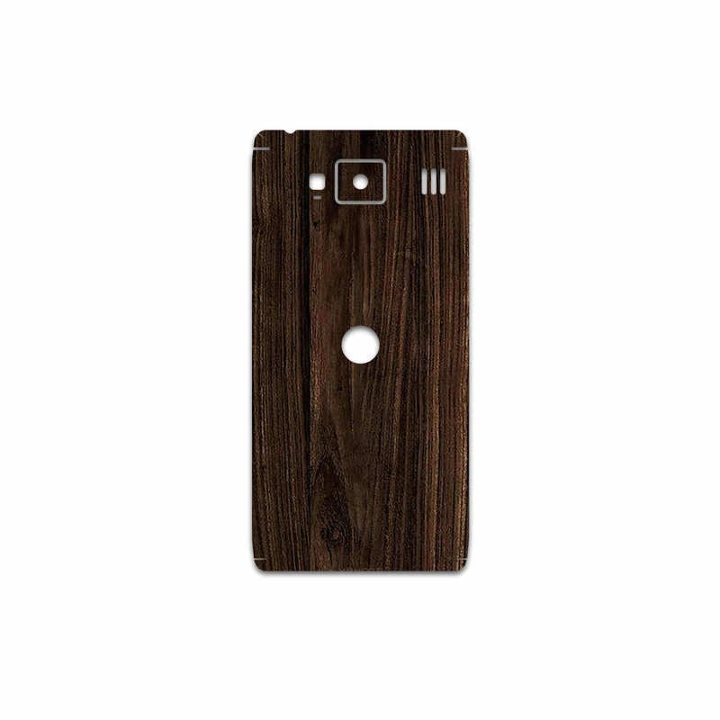 برچسب پوششی ماهوت مدل Dark Walnut Wood مناسب برای گوشی موبایل موتورولا Droid Razr HD