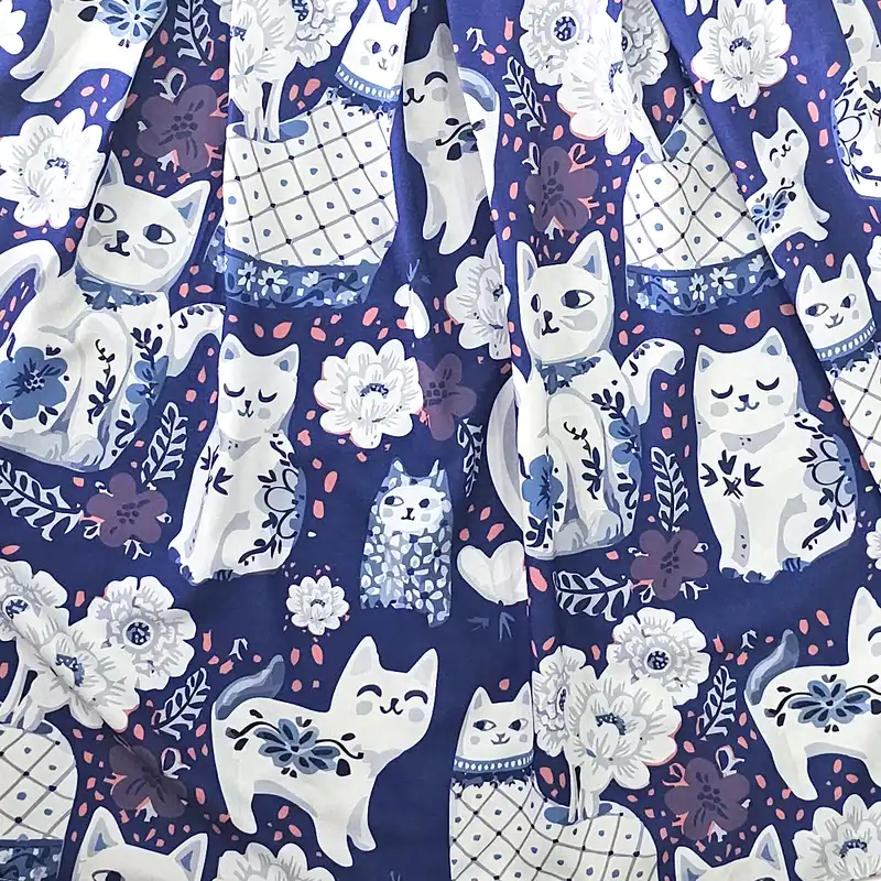 دامن راسته زنانه مدل ستاره رنگ آبی کاربنی