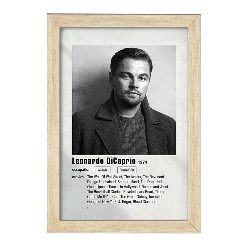 تابلو خندالو مدل لئوناردو دیکاپریو (Leonardo DiCaprio) کد F11201