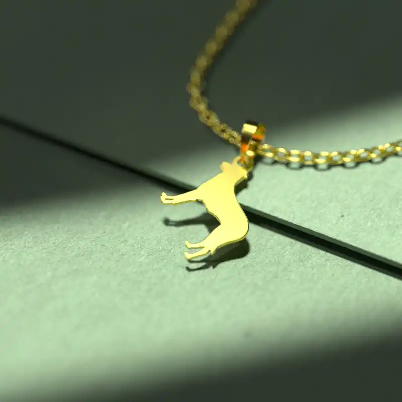 گردنبند طلا 18 عیار زنانه مدوپد مدل سگ کد J3-1-1189