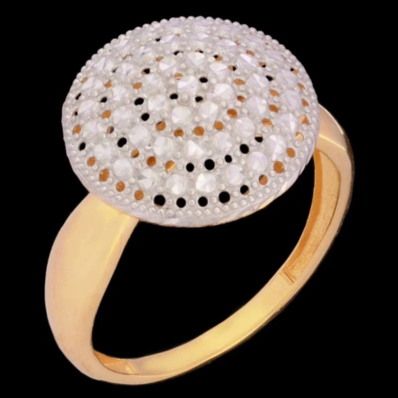 انگشتر طلا 18 عیار زنانه طلای مستجابی مدل آوا گرد W کد 5963 