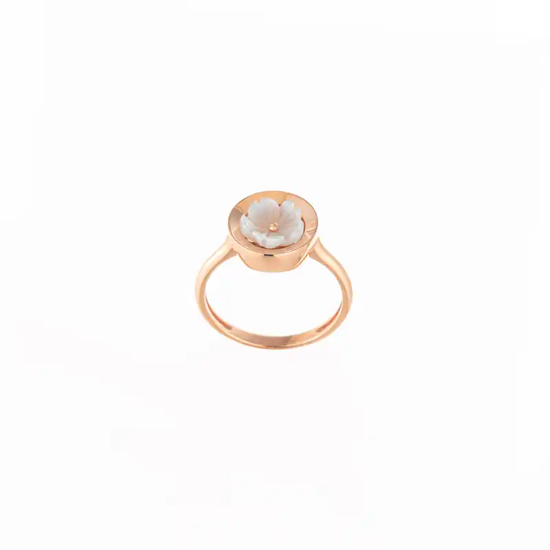 انگشتر طلا 18 عیار زنانه مدل DRC22-27d صدفی