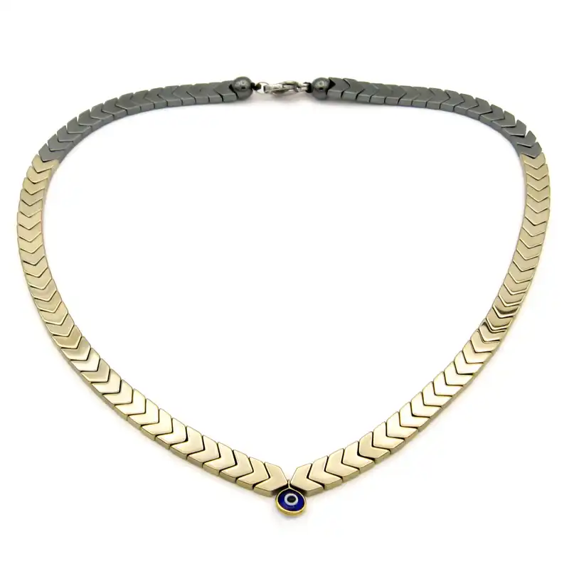 گردنبند طلا 18 عیار زنانه مانچو مدل چشم نظر کد sfg656