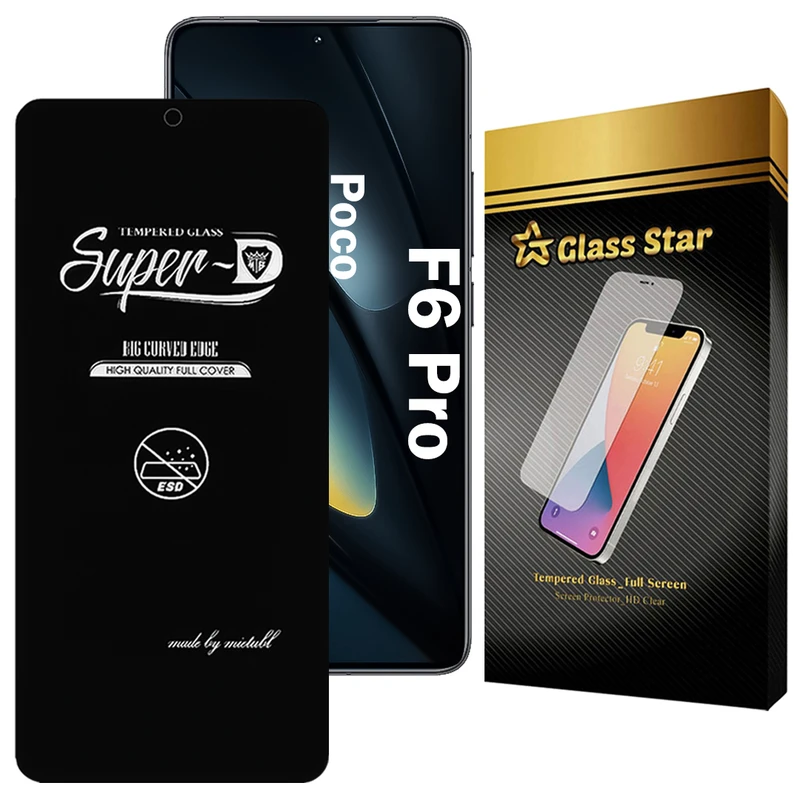 محافظ صفحه نمایش گلس استار مدل SUPERDNS مناسب برای گوشی موبایل شیائومی Poco F6 Pro
