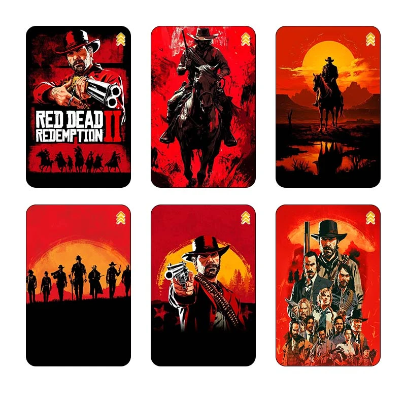استيکر کارت کارنيکا طرح رد دد Red Dead Redemption کد 52115 مجموعه 6 عددی