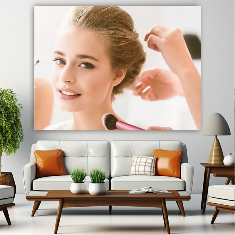 تابلو بوم طرح مخمل میکاپ عروس مدل ساده کد AR304229