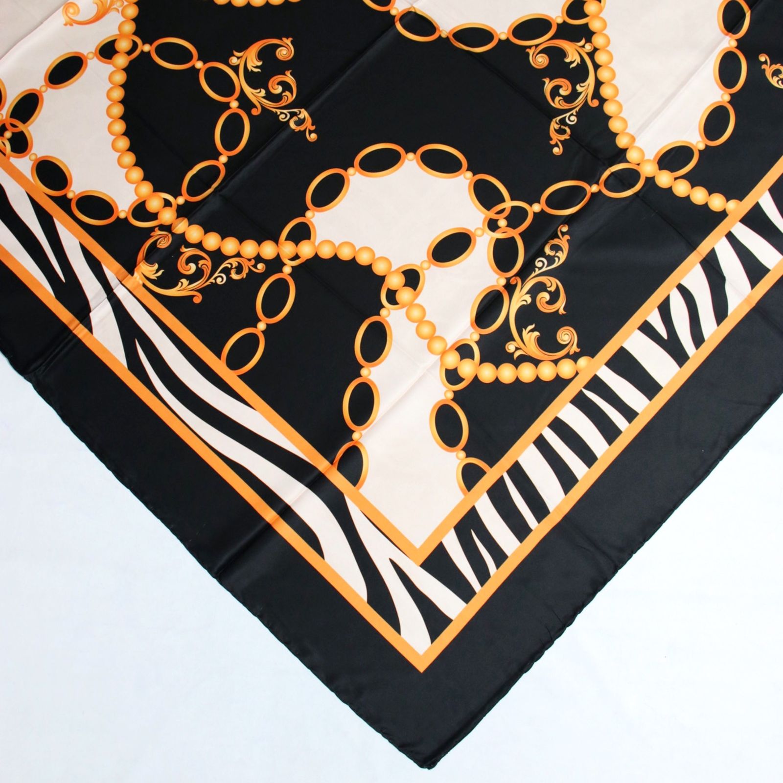 روسری زنانه مدل ابریشم مزونی کد 9405 -  - 4