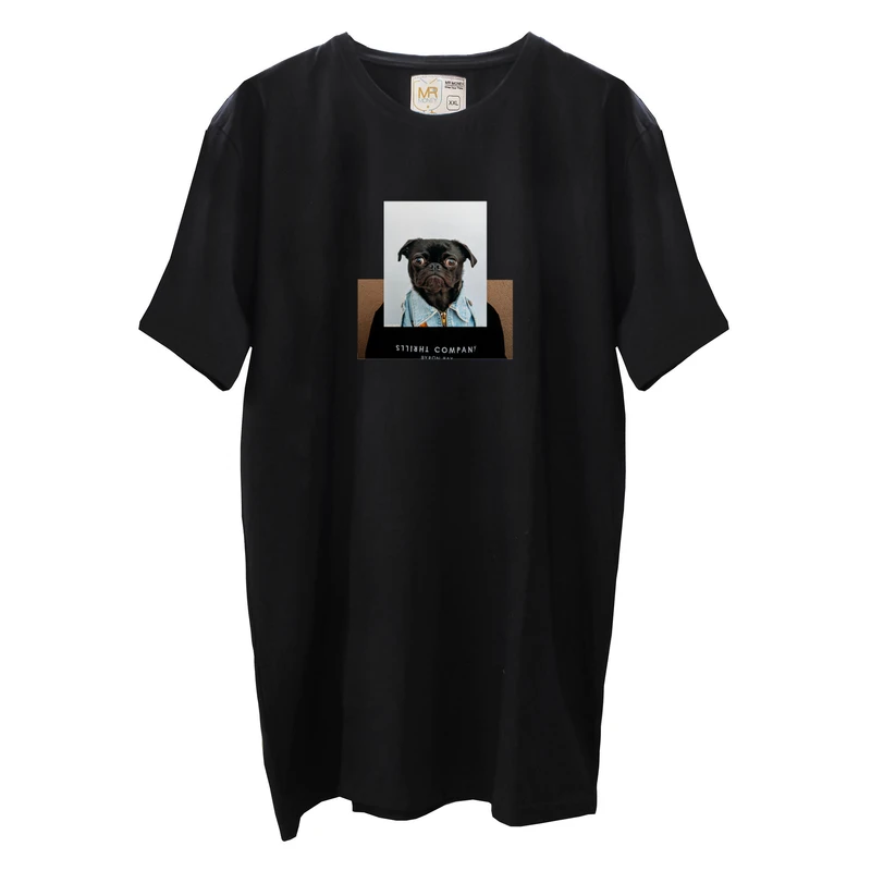 تی شرت آستین کوتاه مردانه مسترمانی مدل سگ جین پوش