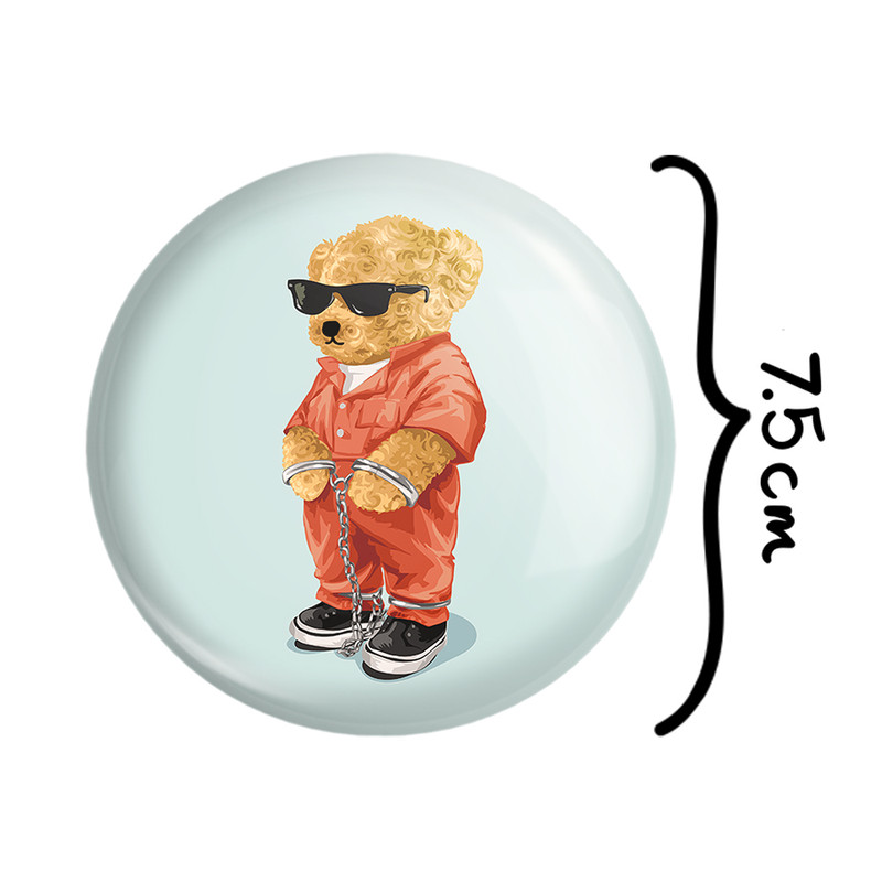 آینه جیبی خندالو طرح تدی Teddy مدل تاشو کد 26179