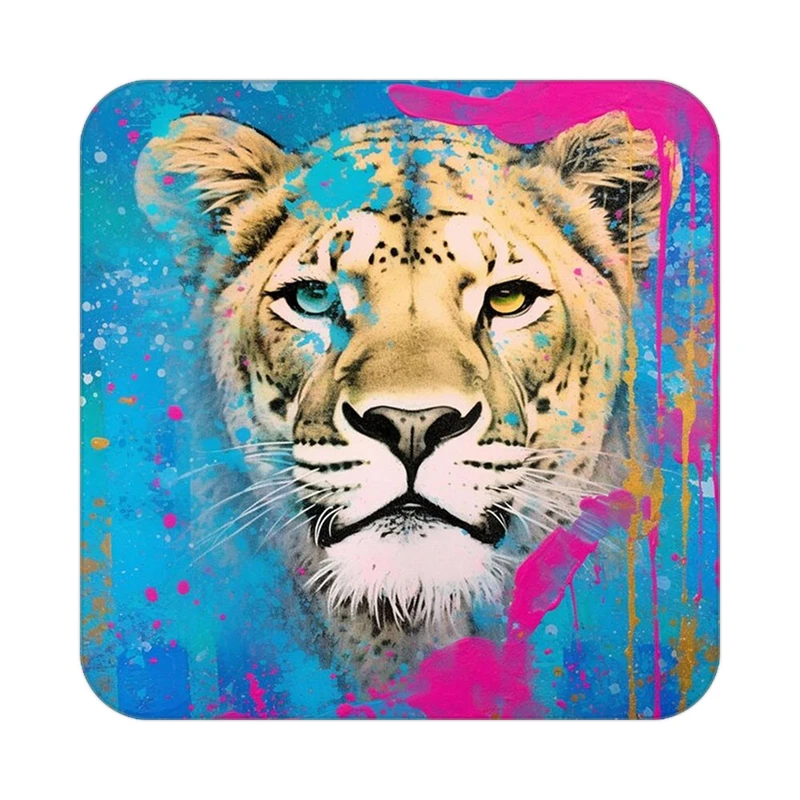 زیر لیوانی کاکتی طرح حیوانات رنگی مدل mp26583