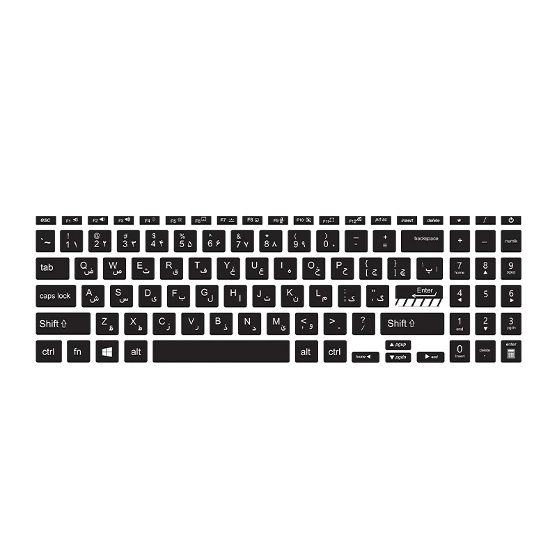 برچسب حروف فارسی کیبورد توییجین و موییجین مدل BLACK مناسب برای لپ تاپ Asus VivoBook Pro 15 OLED K3500P
