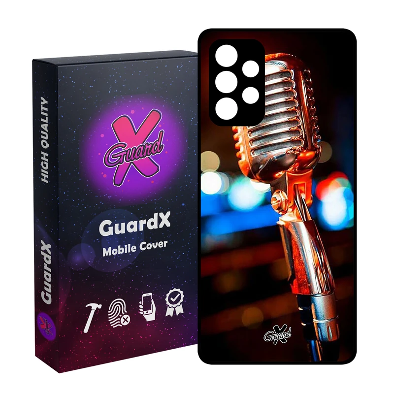 کاور گارد ایکس طرح میکروفون مدل Glass10259 مناسب برای گوشی موبایل سامسونگ Galaxy A73
