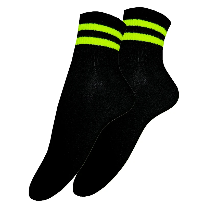 جوراب ساق کوتاه زنانه دون دزا مدل دو خط کد 4021127-3