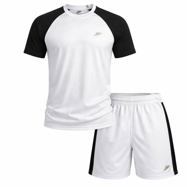 ست تی‌شرت آستین کوتاه و شلوارک ورزشی مردانه مدل کندویی کد 51069