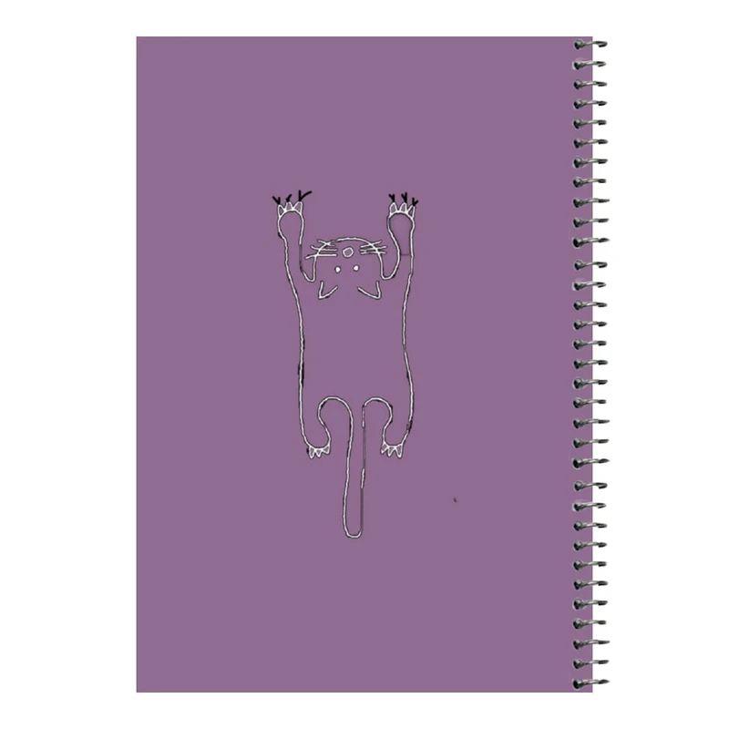 دفتر مشق 80 برگ اس جی مدل گربه آویزان کد 2