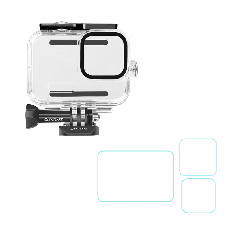 کاور ضد آب پلوز مدل PU52 مناسب برای دوربین ورزشی گوپرو Hero 9 به همراه محافظ صفحه نمایش