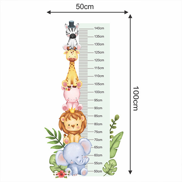 استیکر اندازه گیری قد کودک راتیانا مدل جنگل حیوانات