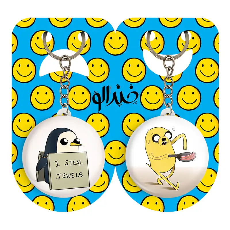 جاکلیدی خندالو مدل جیک و گانتر وقت ماجراجویی Adventure Time کد 2080320807 مجموعه 2 عددی