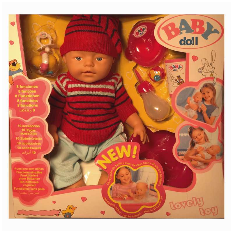 عروسک بیبی بورن مدل BABY doll طرح نوزاد ارتفاع 40 سانتيمتر