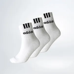 جوراب ورزشی قابلیت گردش هوا ساق کوتاه مردانه آدیداس مدل HT3437 بسته 3 عددی
