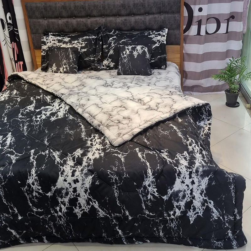 سرویس روتختی مدل نخ کتان 2 نفره 6 تکه