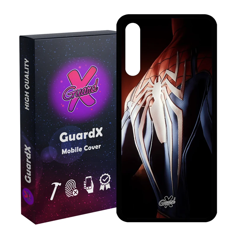 کاور گارد ایکس طرح Spider Man مدل Glass10126 مناسب برای گوشی موبایل هوآوی Y8P / P Smart S