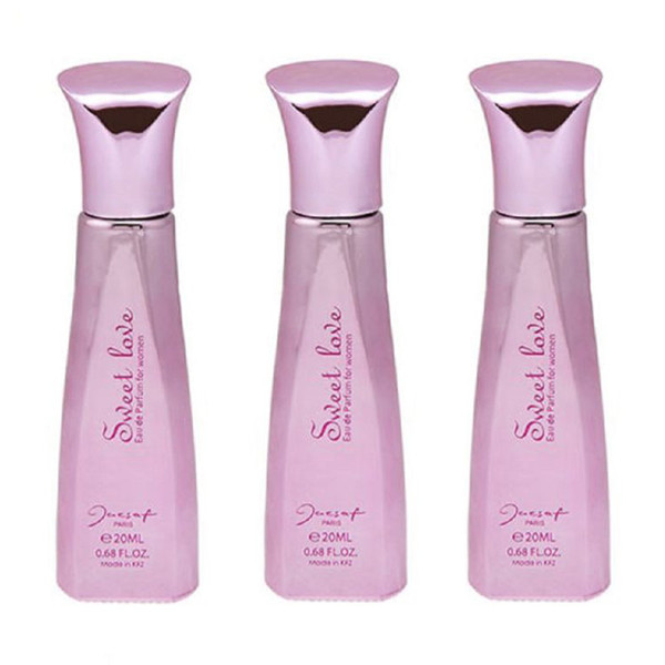 عطر جیبی زنانه ژک ساف مدل Sweet Love حجم 20 میلی لیتر مجموعه 3 عددی